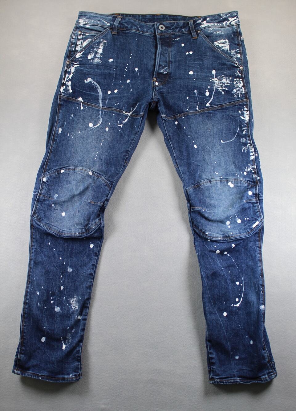 G-Star Raw 5620 3D Slim jeans Mens 35X30 Paint Splatter